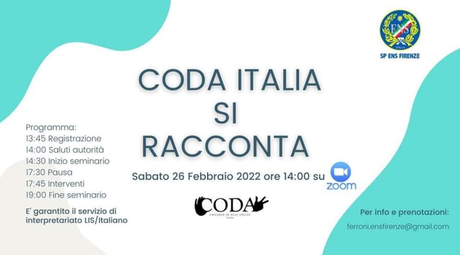 locandina CODA Italia si racconta ENS Firenze