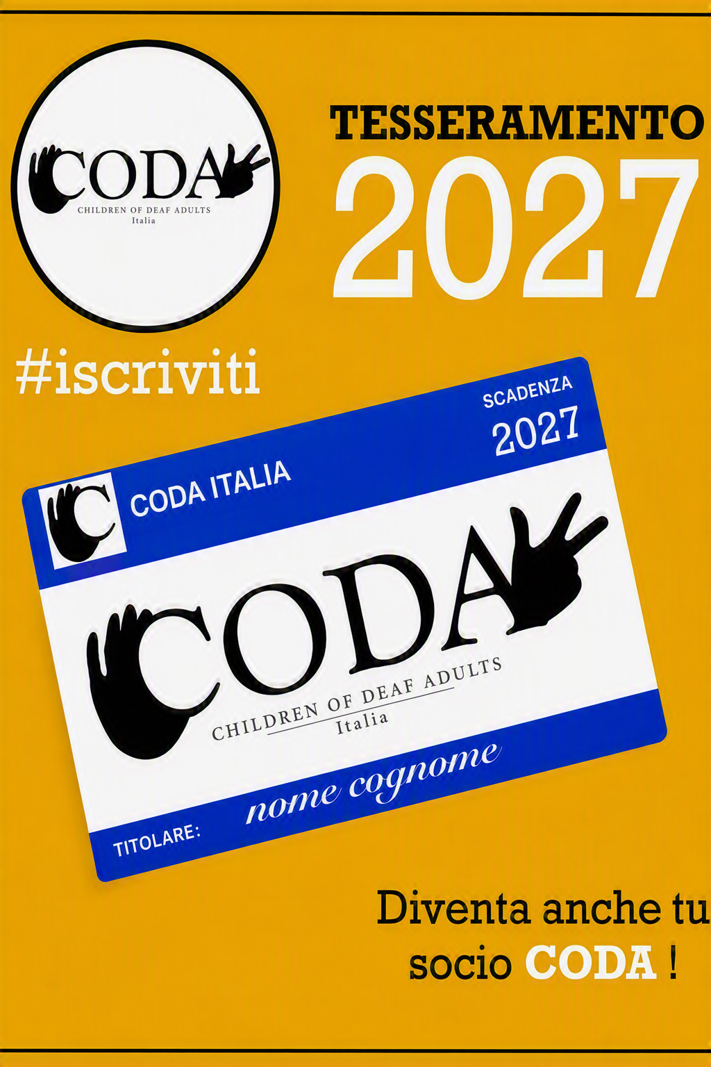 Tesseramento CODA Italia 2027
